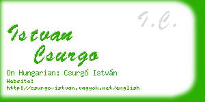 istvan csurgo business card