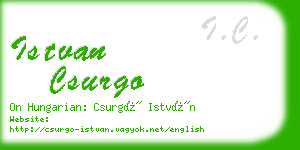 istvan csurgo business card